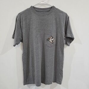 Burlebo Mens T Shirt Size Small Gray Hunting Ducks Outdoor Camo